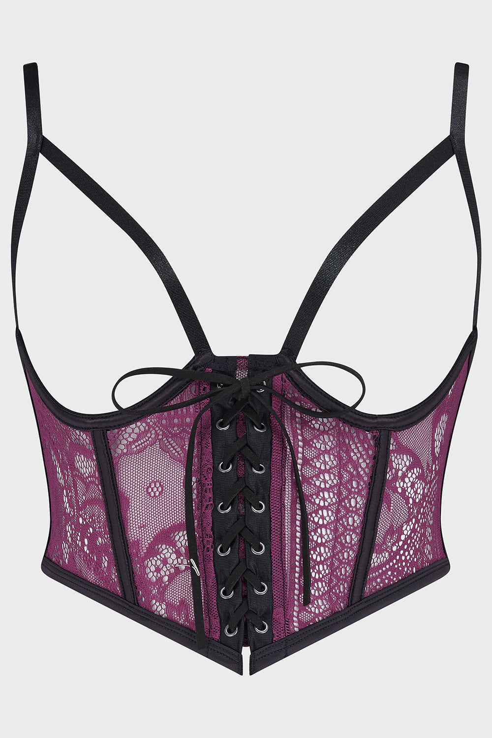 Arden Lace Basque Plum