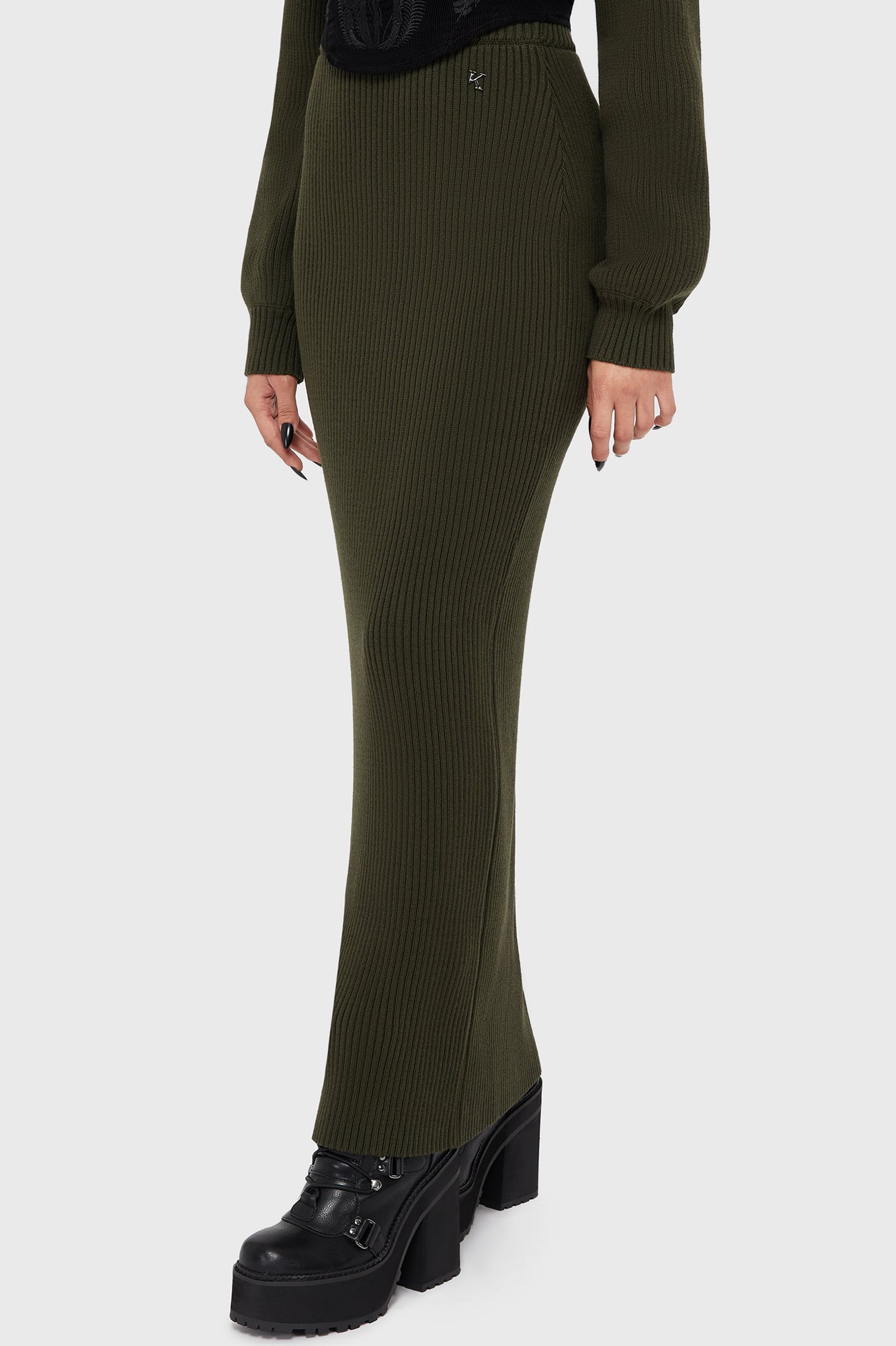 Belinda's Woe Maxi Skirt Khaki