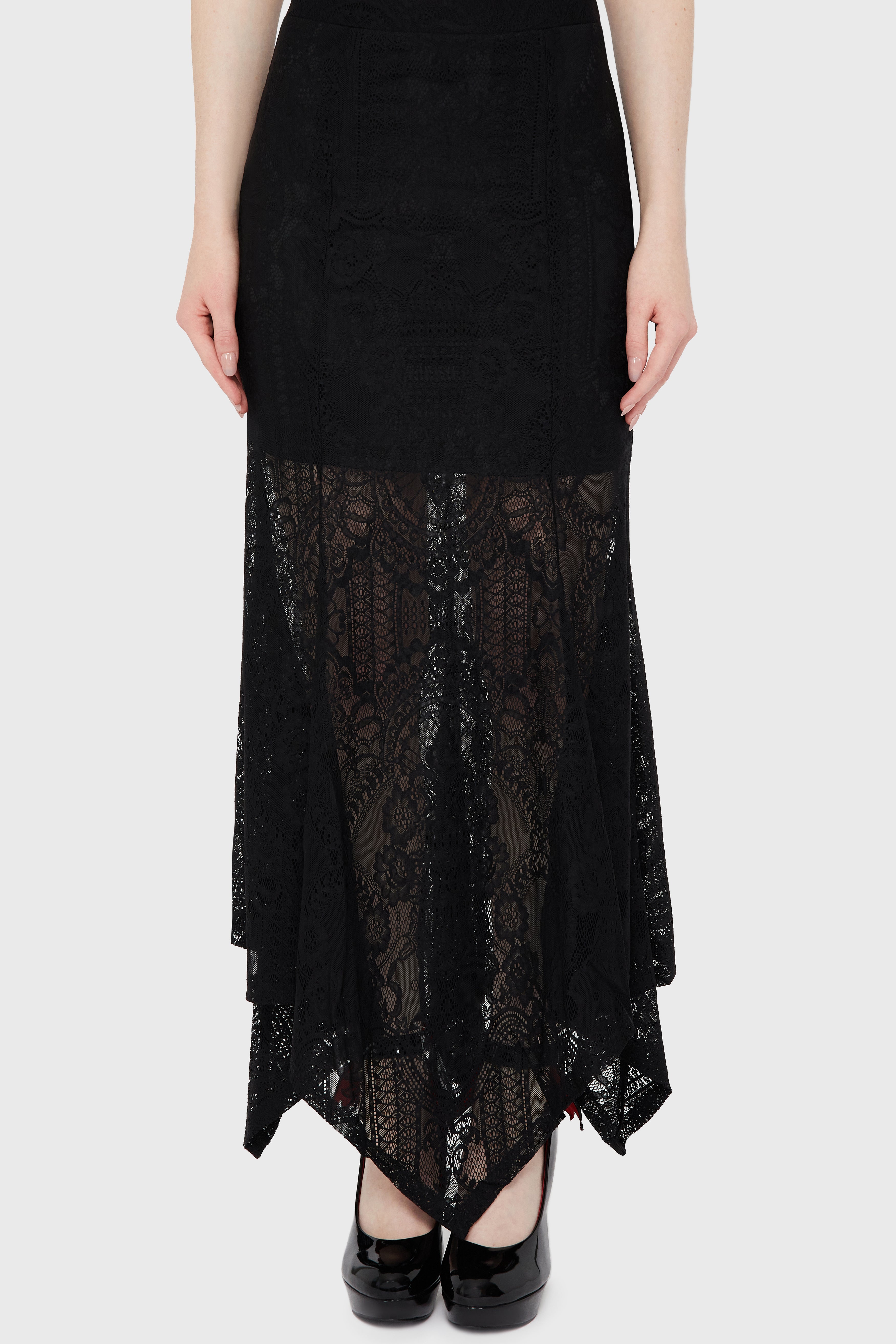 Belladonna Lace Maxi Skirt Black