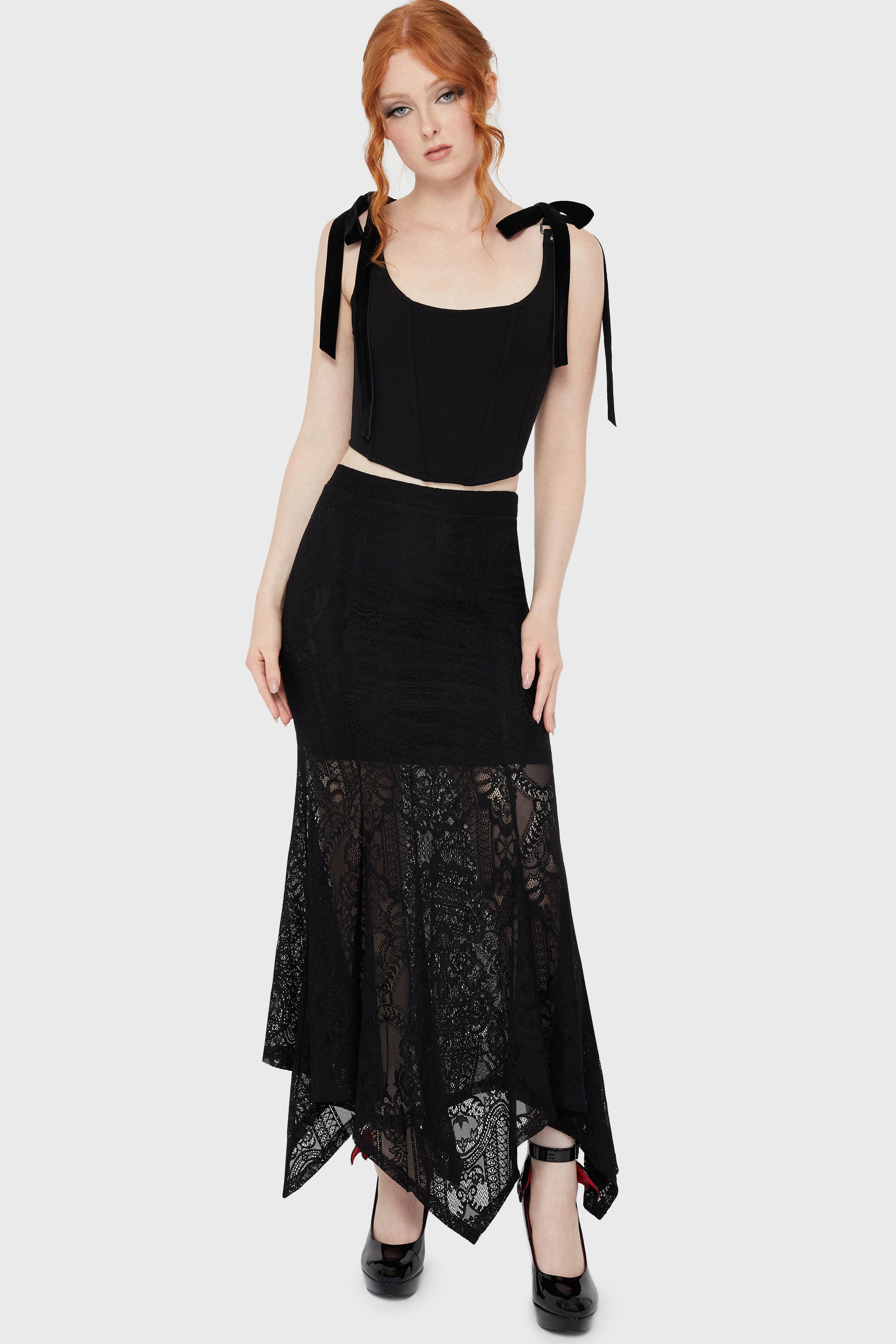Belladonna Lace Maxi Skirt Black