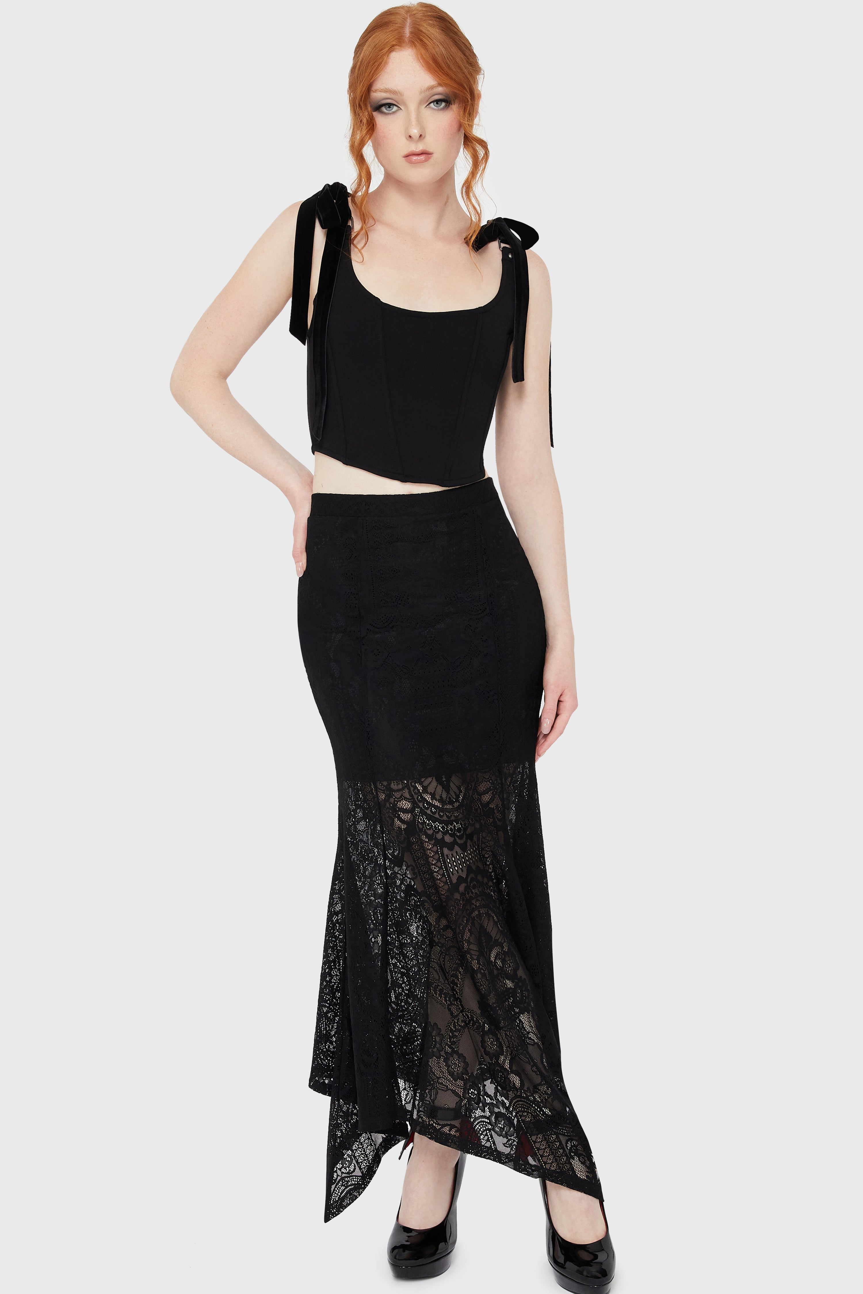 Belladonna Lace Maxi Skirt Black
