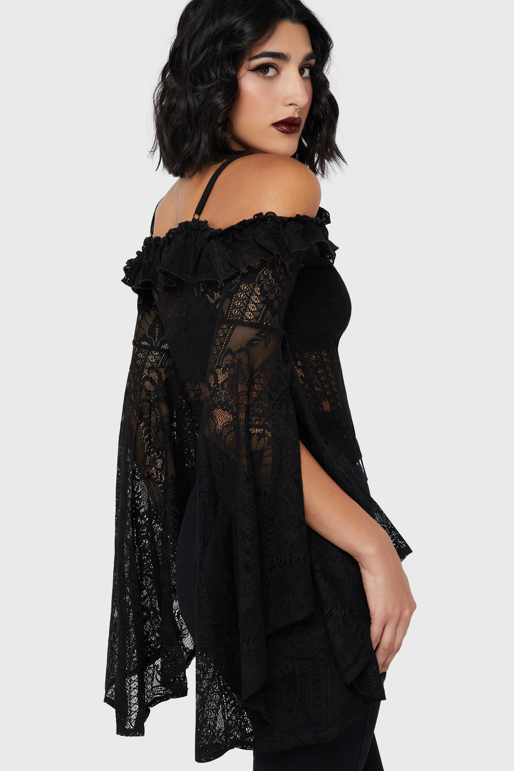 Breathless Lace Bardot Top B