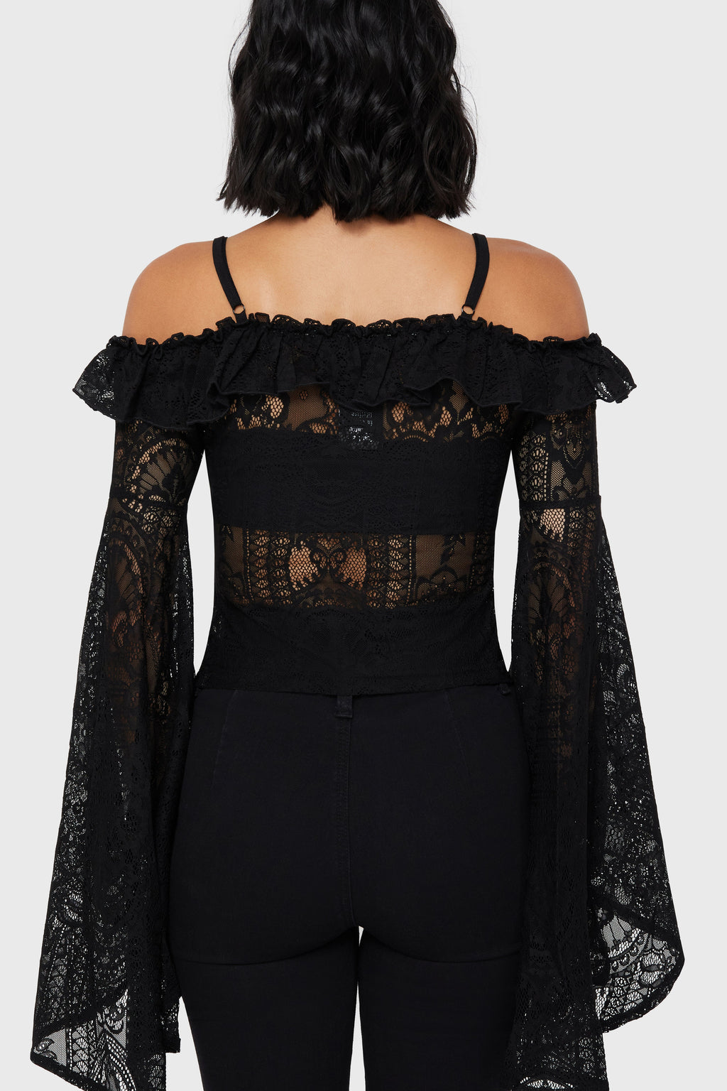 Breathless Lace Bardot Top B