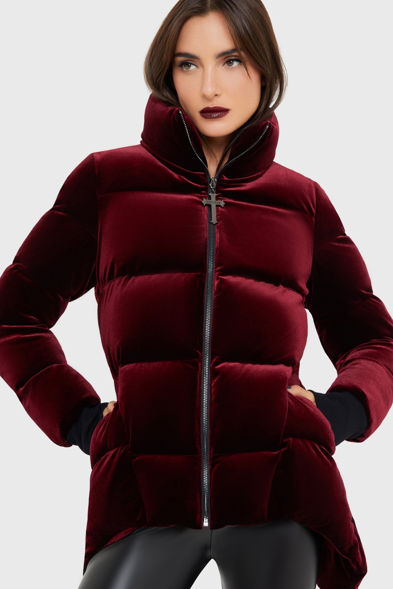 Deadliest Nightvelvet Puffer Coat RED