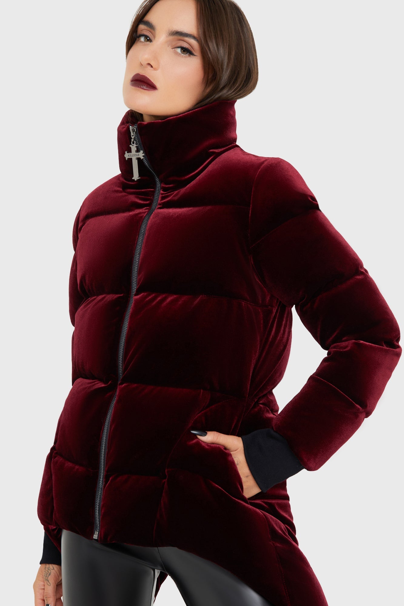 Deadliest Nightvelvet Puffer Coat RED