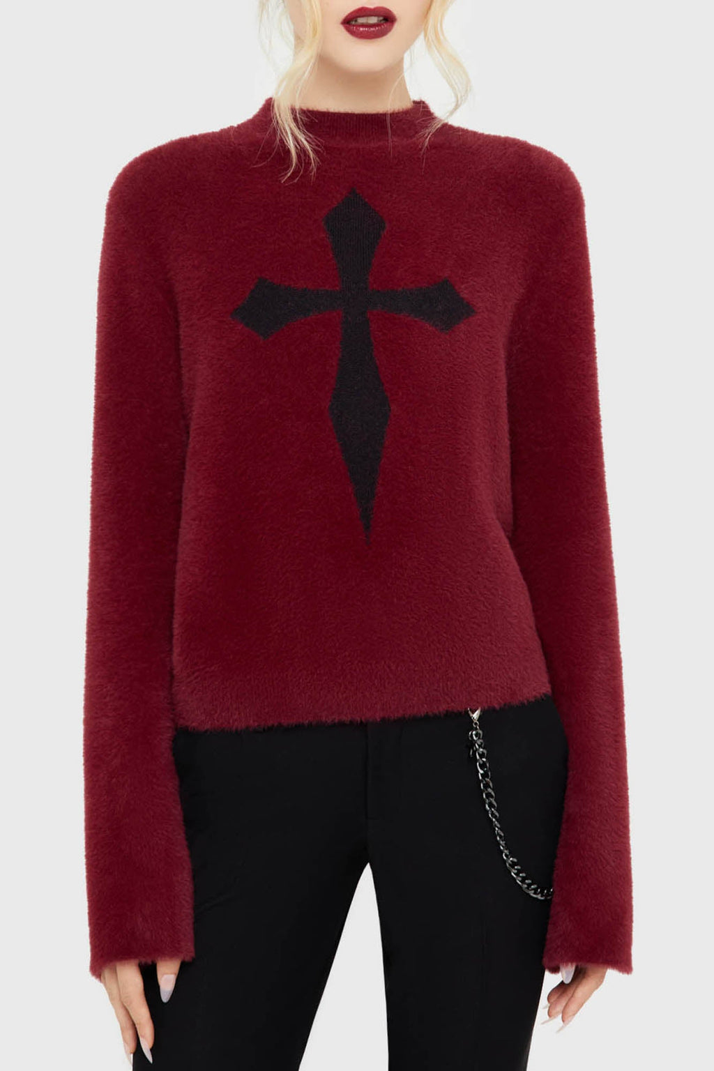 Dead Romantic Sweater RED/BLACK