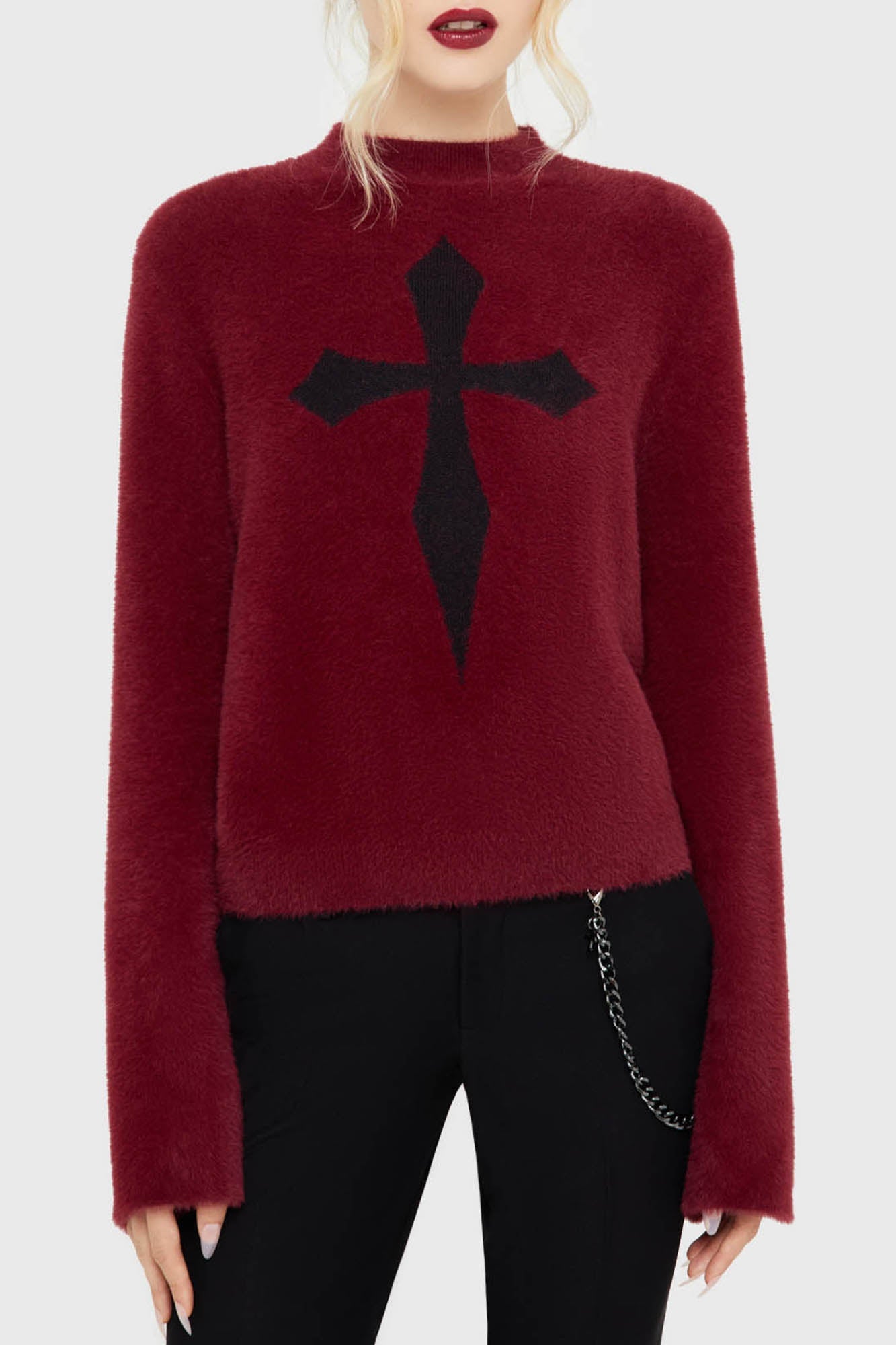 Dead Romantic Sweater RED/BLACK
