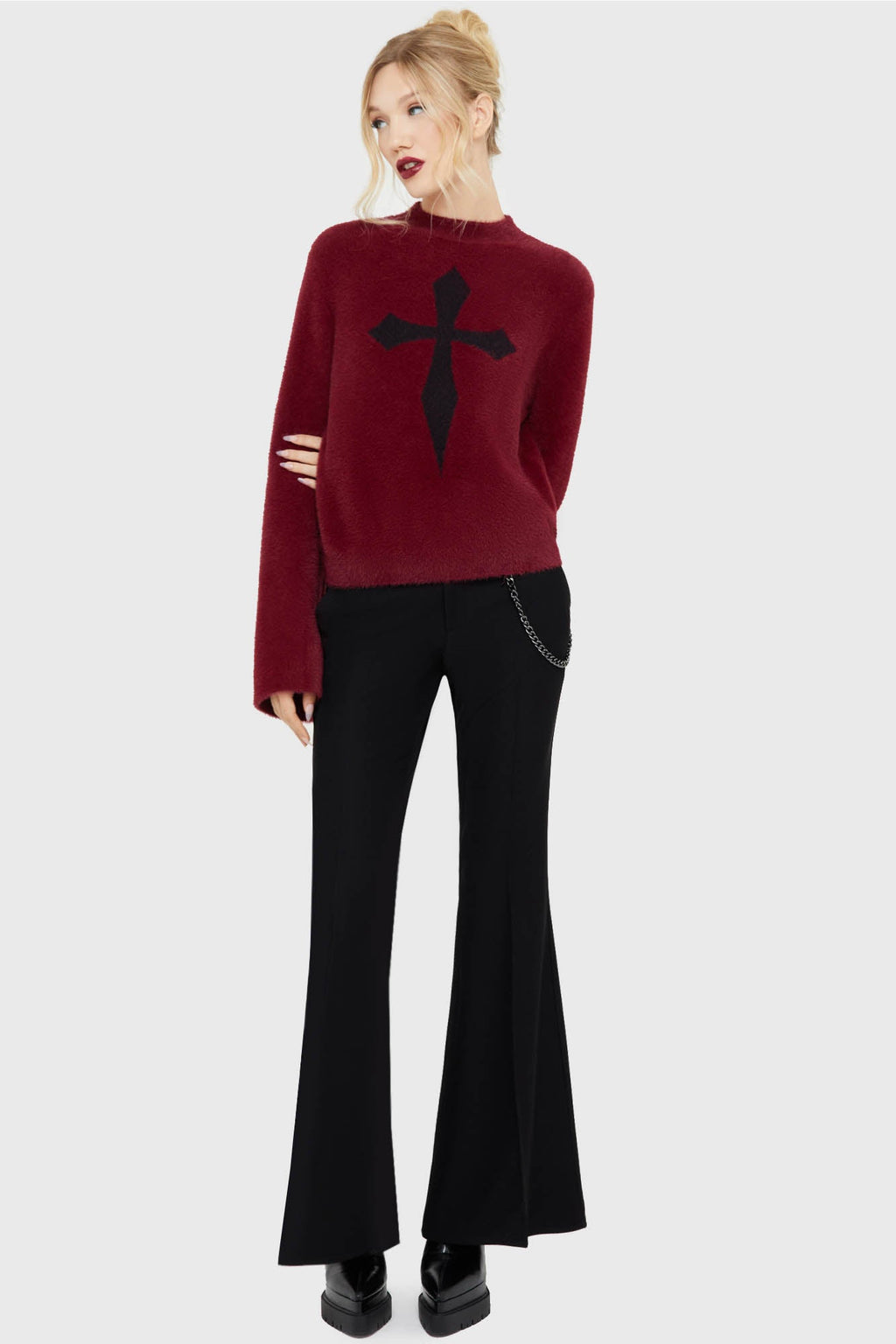 Dead Romantic Sweater RED/BLACK