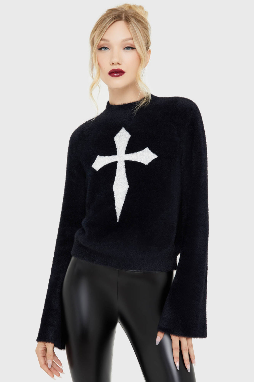 Dead Romantic Sweater BLACK/WHITE