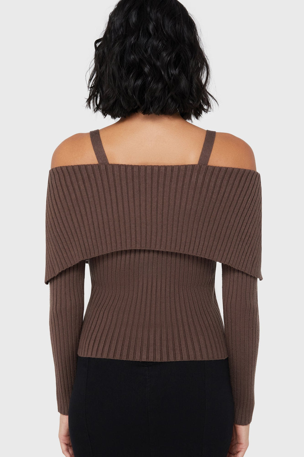 Dusk Empress Knit Top Brown