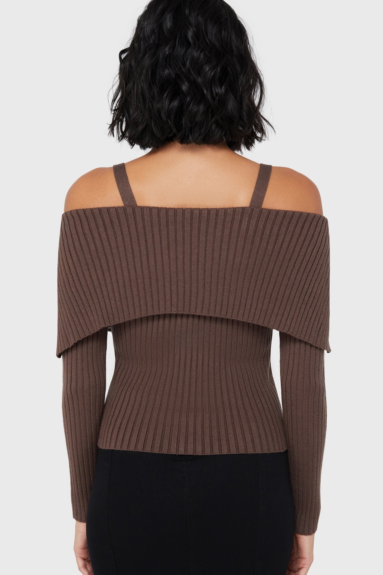 Dusk Empress Knit Top Brown