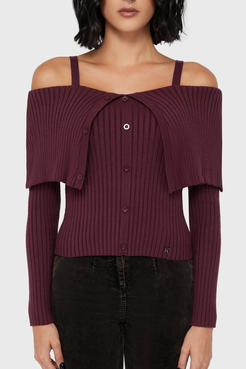 Dusk Empress Knit Top Purple