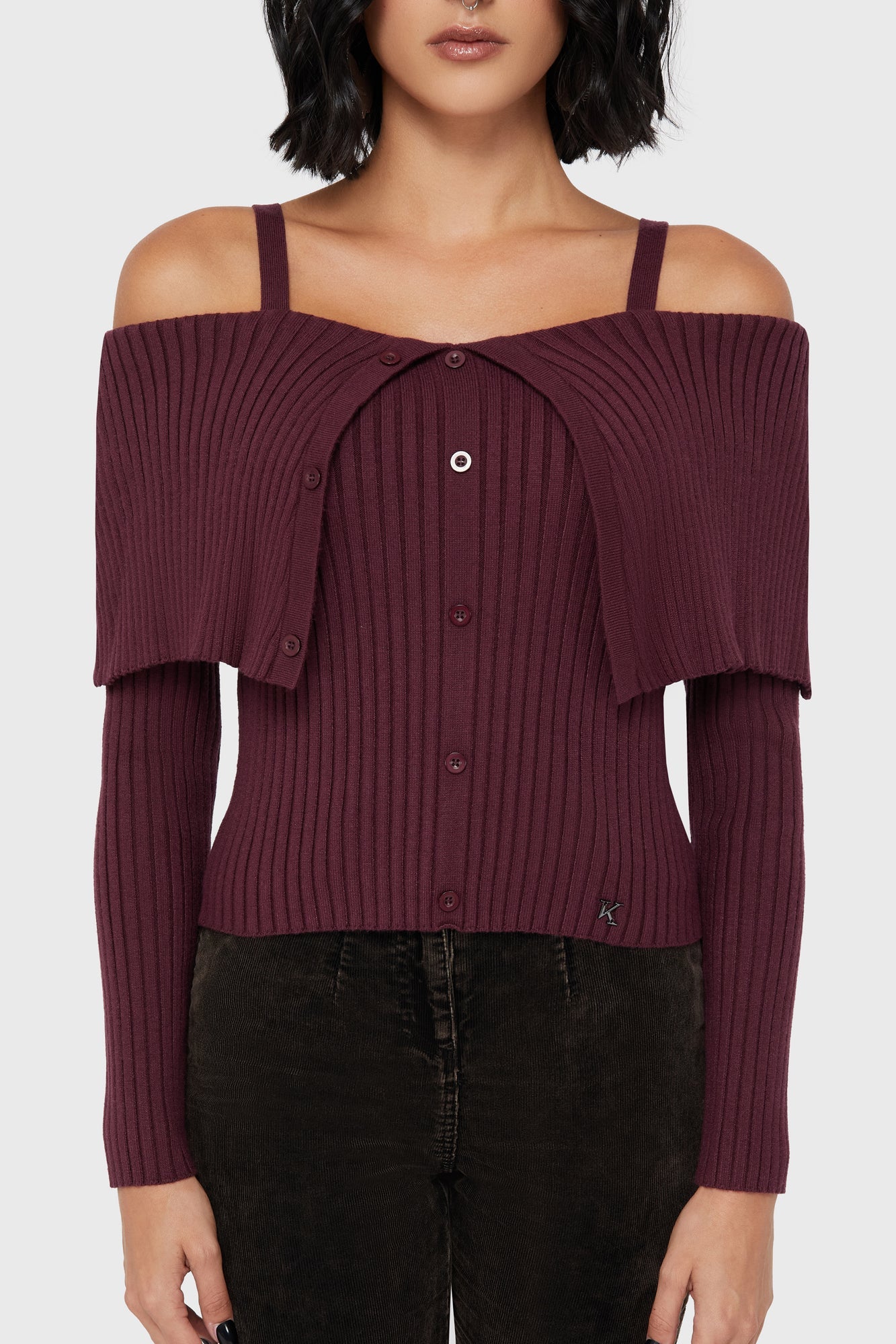 Dusk Empress Knit Top Purple