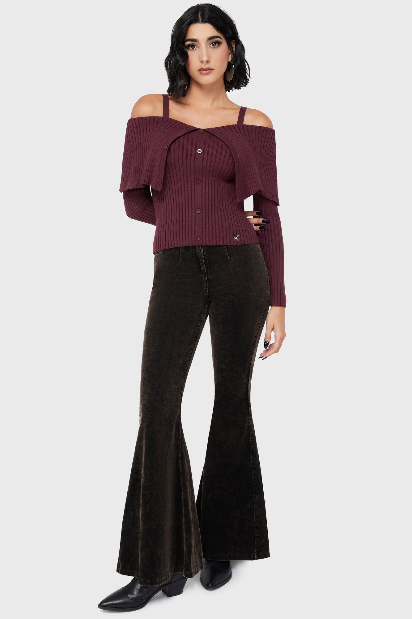 Dusk Empress Knit Top Purple