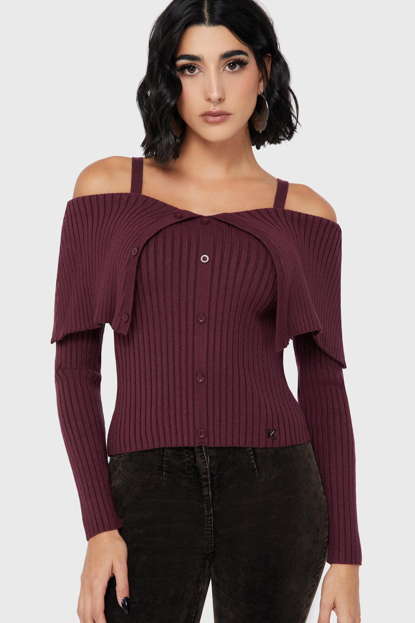 Dusk Empress Knit Top Purple