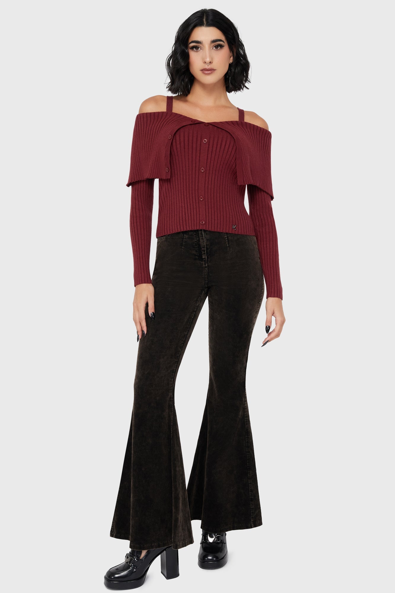 Dusk Empress Knit Top Red