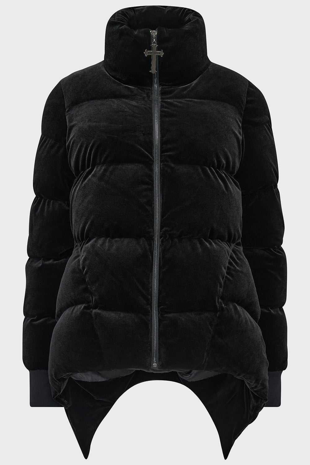 Deadliest Nightvelvet Puffer Coat BLACK