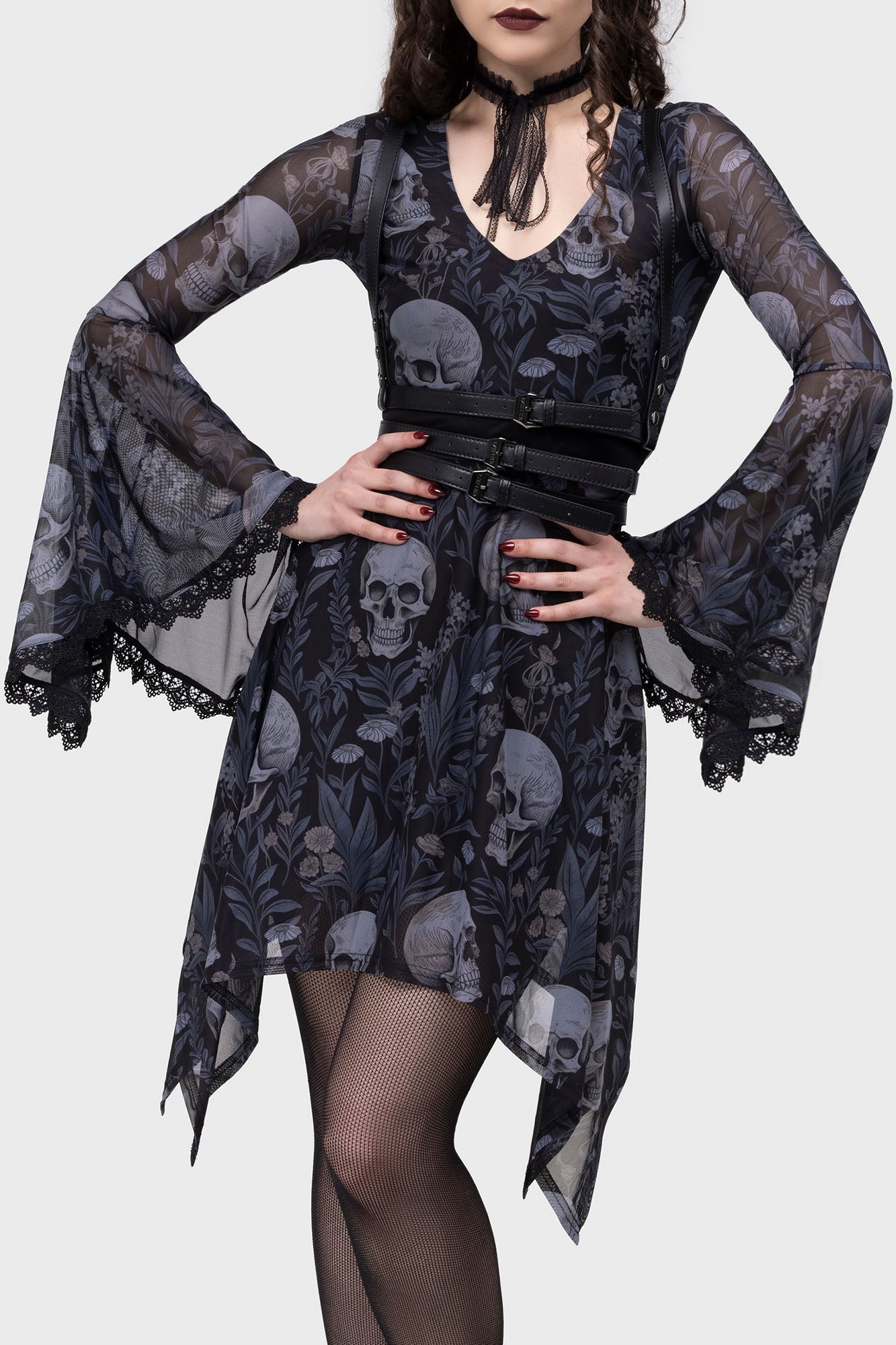 Death's Head Skater Dress