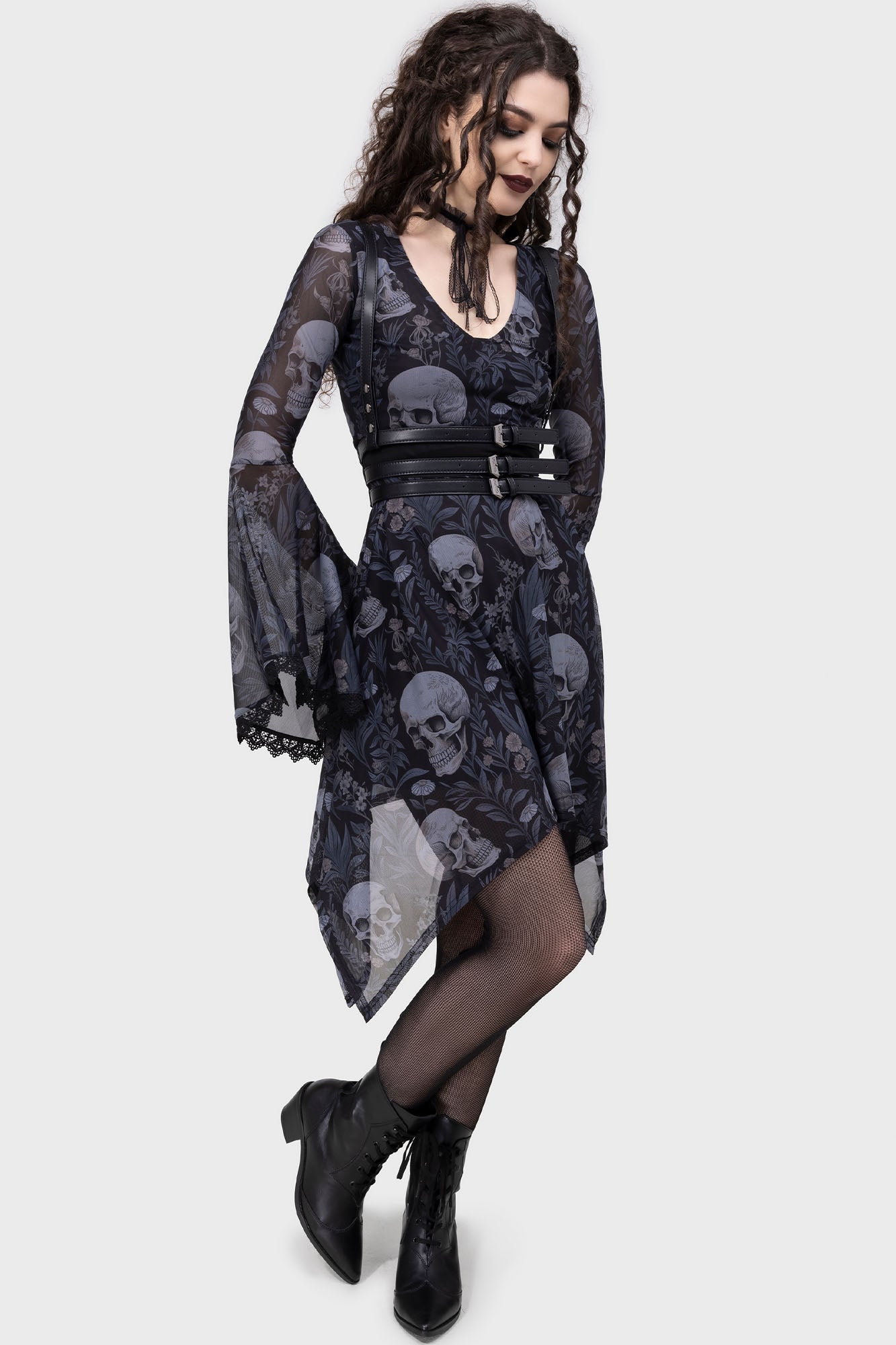 Death's Head Skater Dress