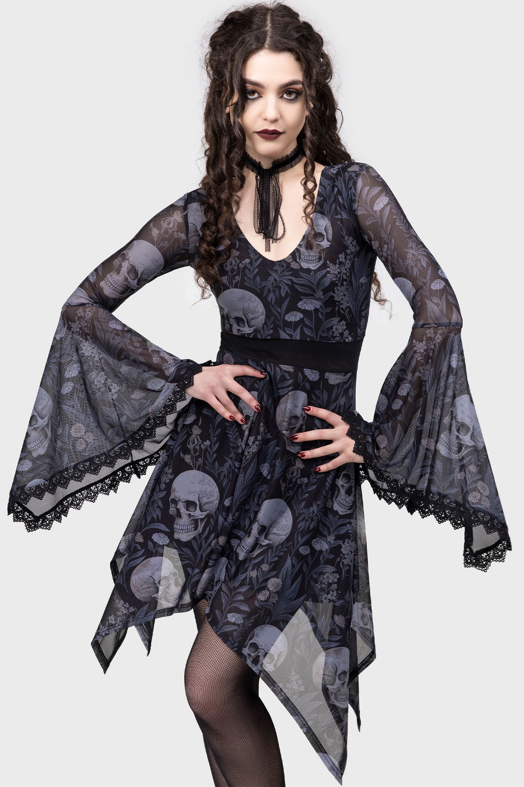 Death's Head Skater Dress