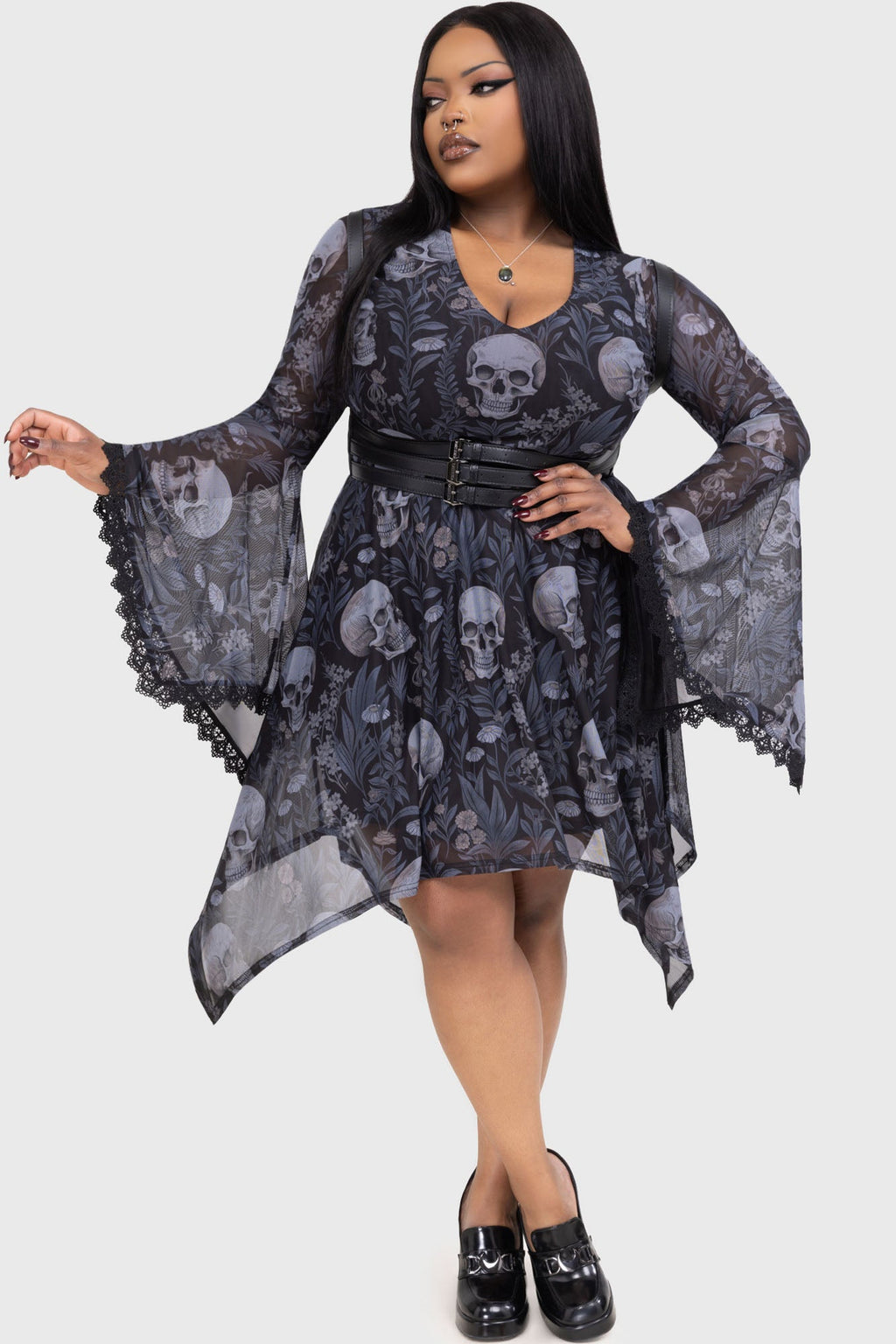 Death's Head Skater Dress