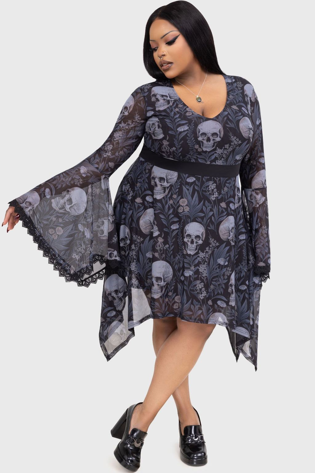 Death's Head Skater Dress