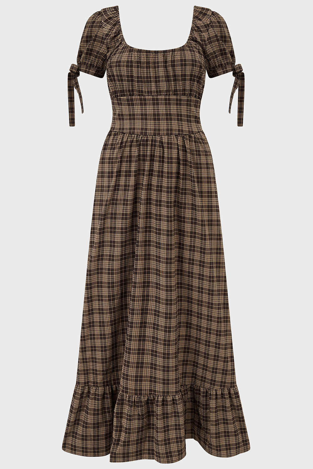 Grim Gretchen Dress BROWN TARTAN