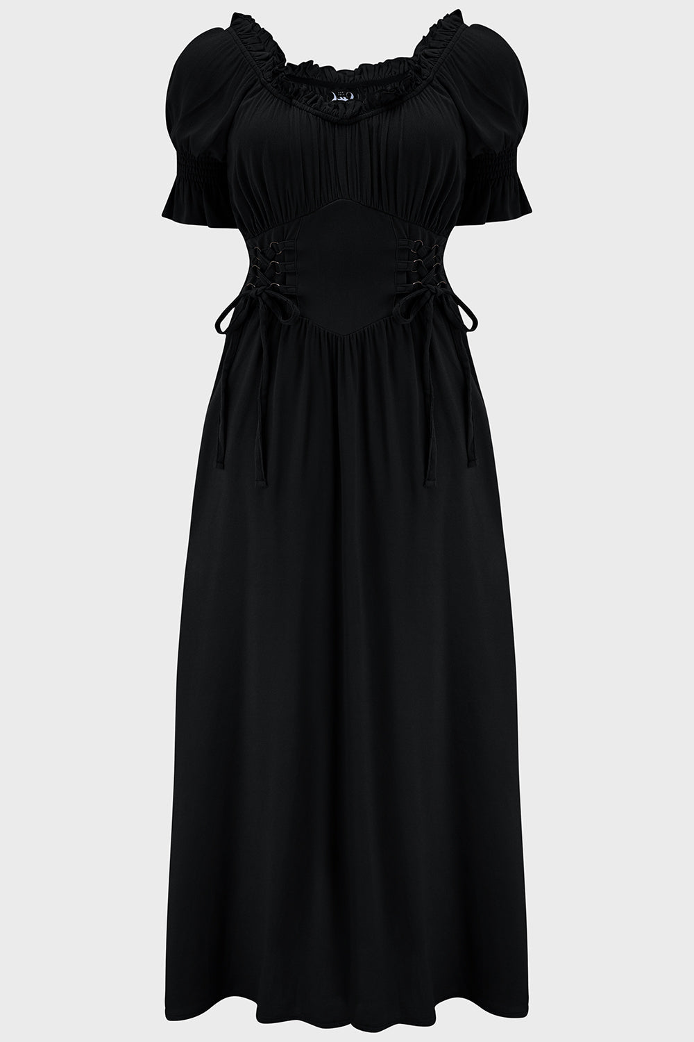 Jocasta Maxi Dress Short Sleeve BLACK