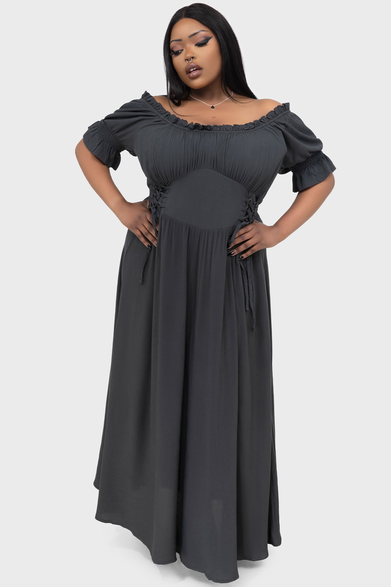 Jocasta Maxi Dress Short Sleeve GREEN
