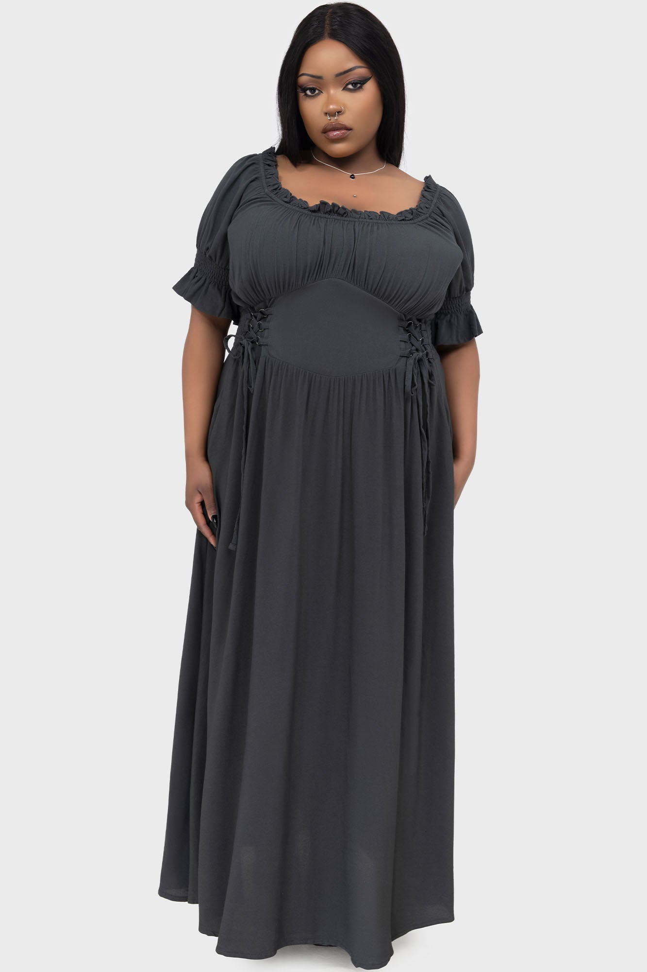 Jocasta Maxi Dress Short Sleeve GREEN