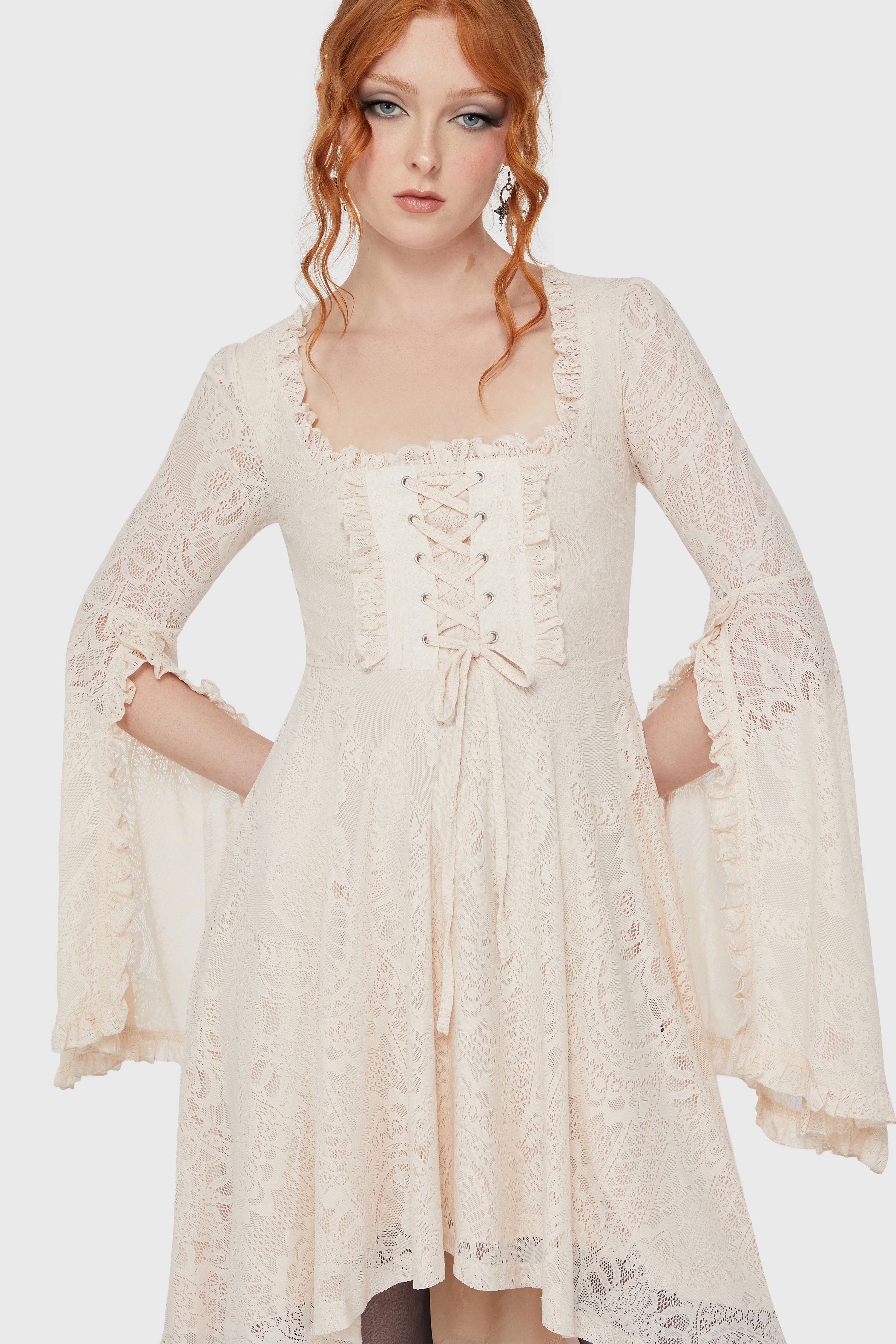 Killing Kisses Lace Maiden Dress Ivory