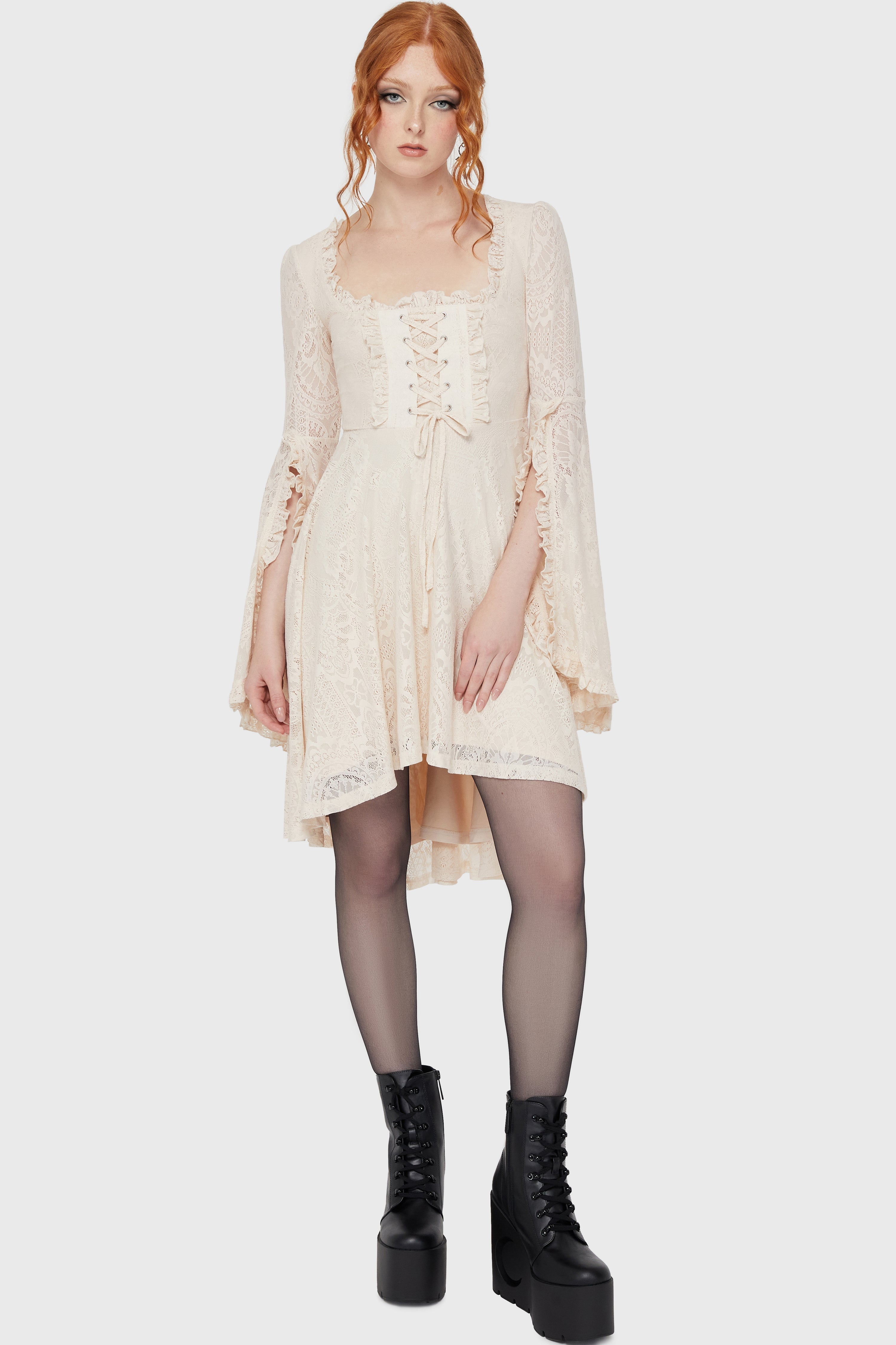 Killing Kisses Lace Maiden Dress Ivory