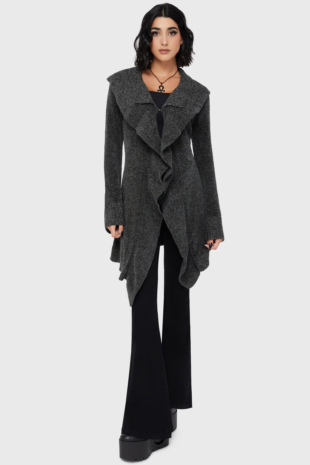 Lunar Owl Cardigan Grey