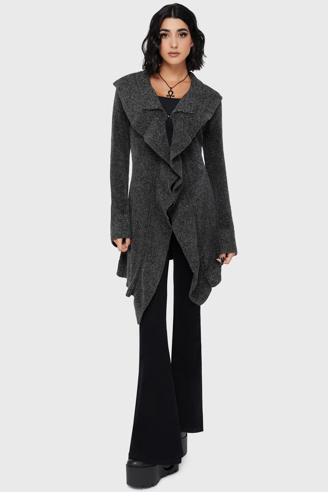 Lunar Owl Cardigan Grey