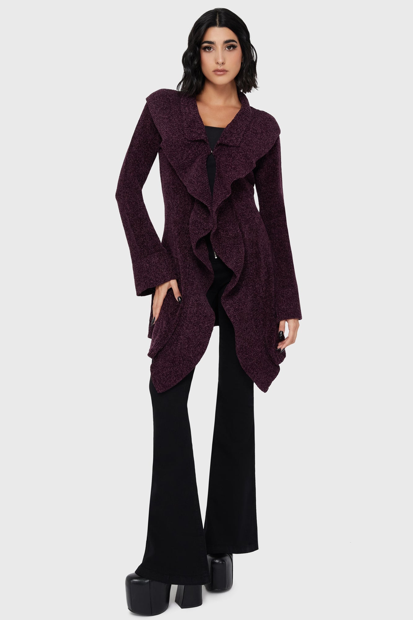 Lunar Owl Cardigan Purple