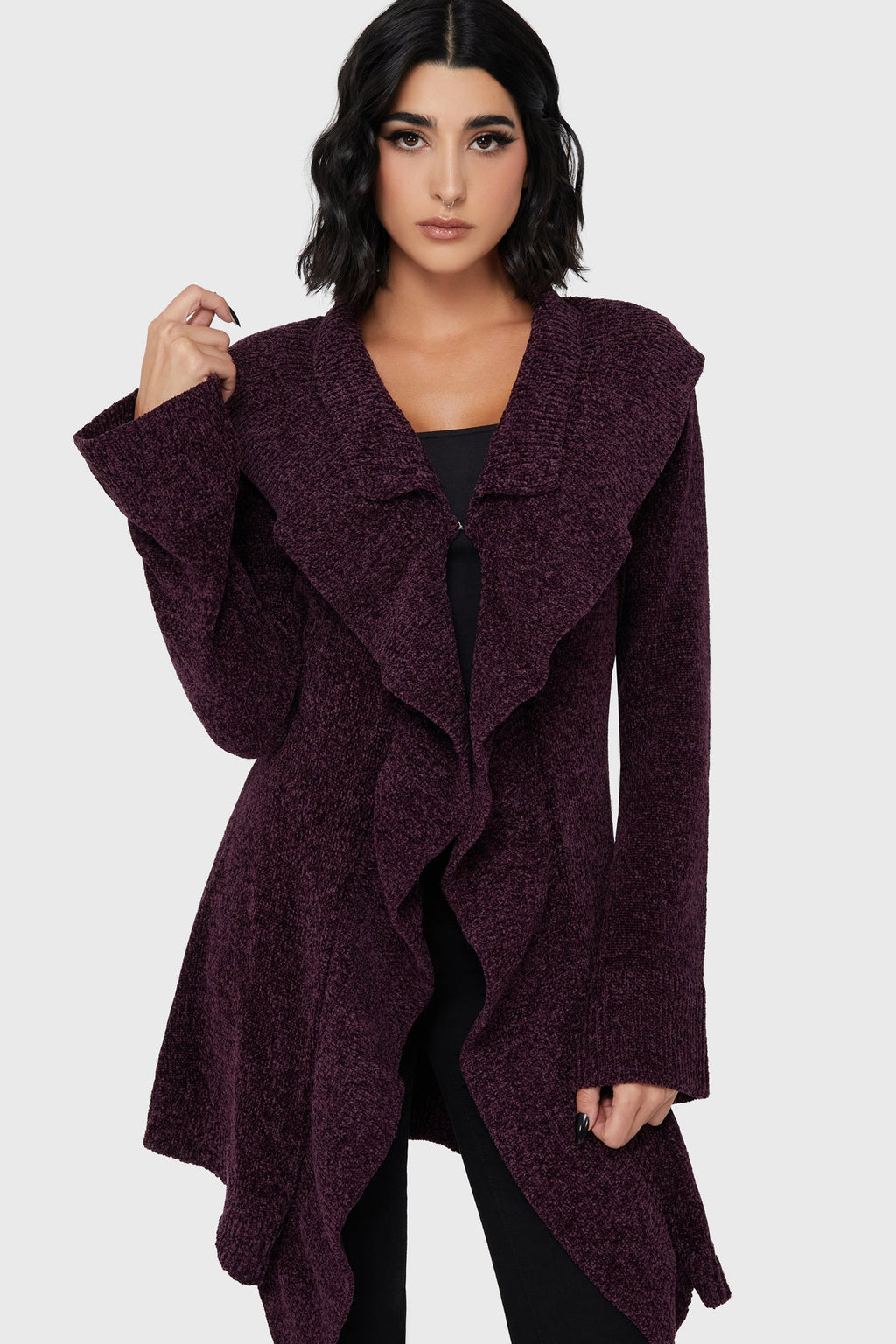 Lunar Owl Cardigan Purple