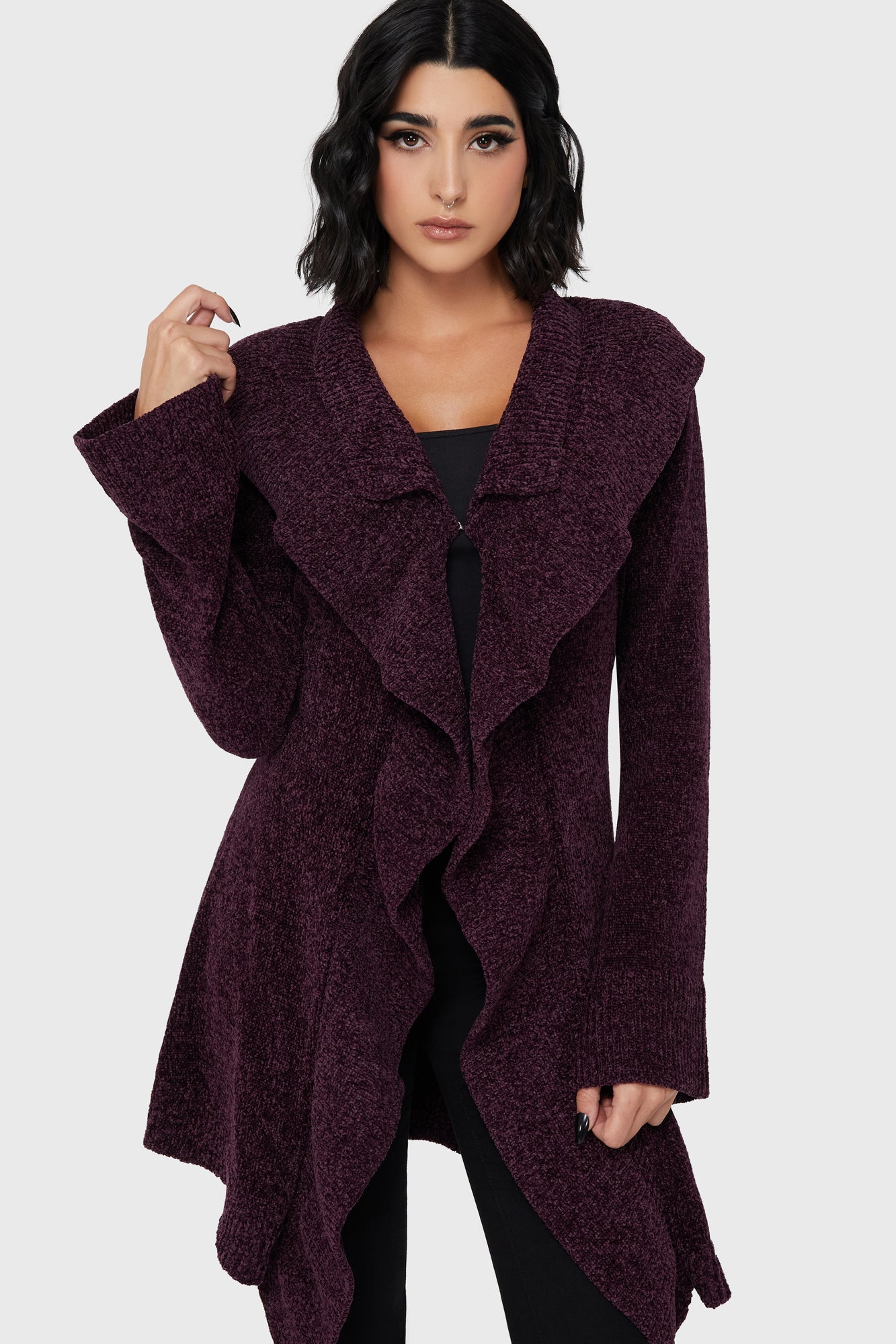 Lunar Owl Cardigan Purple