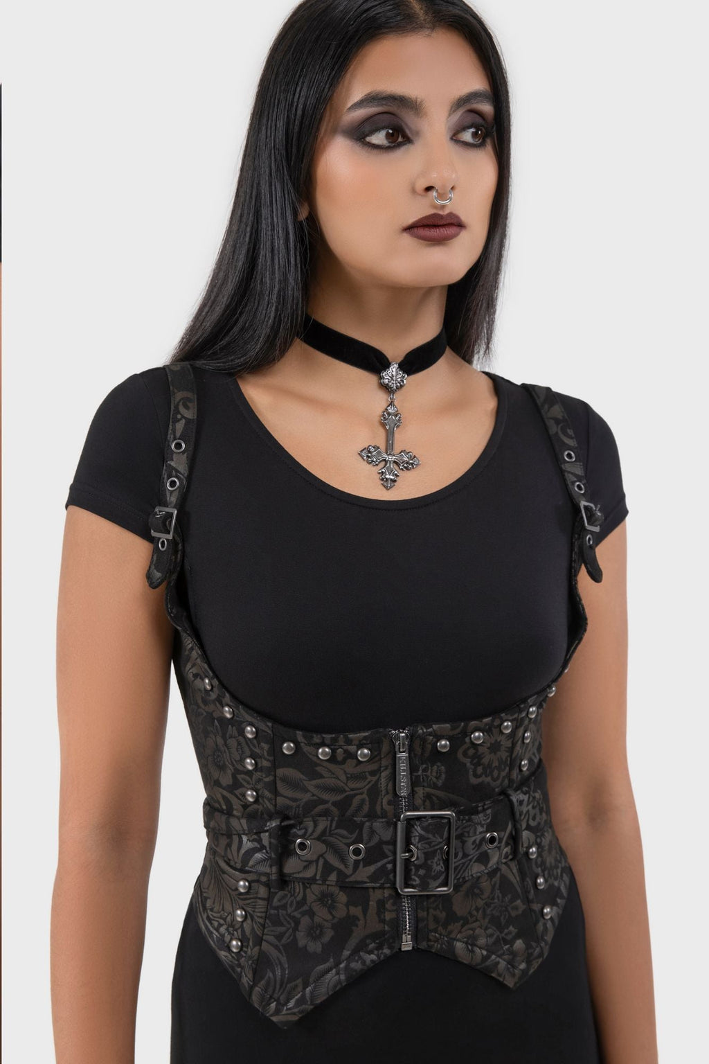 Malapas Underbust Corset Top BLACK LILY