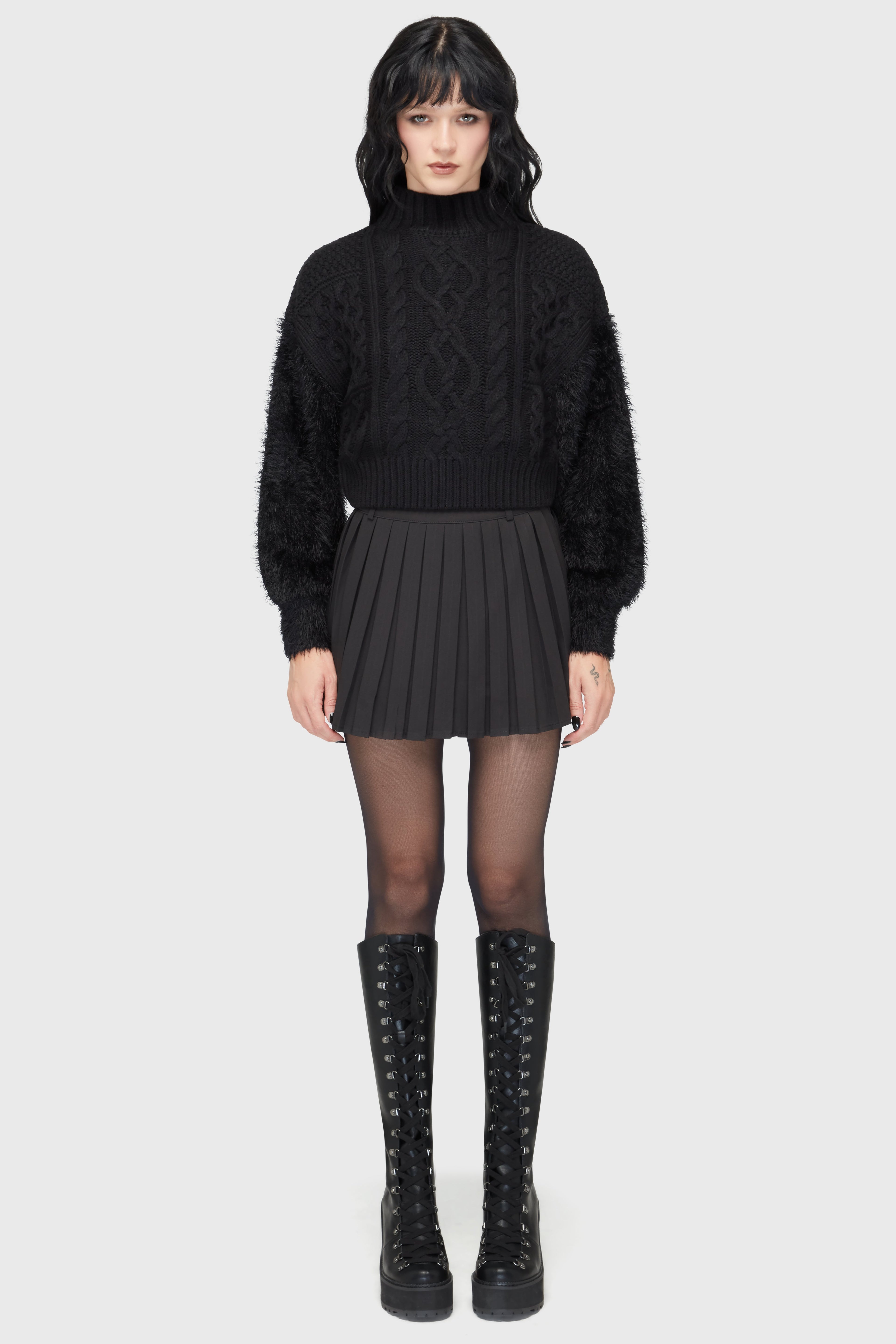 Nightshade's Curse Mini Skirt BLACK