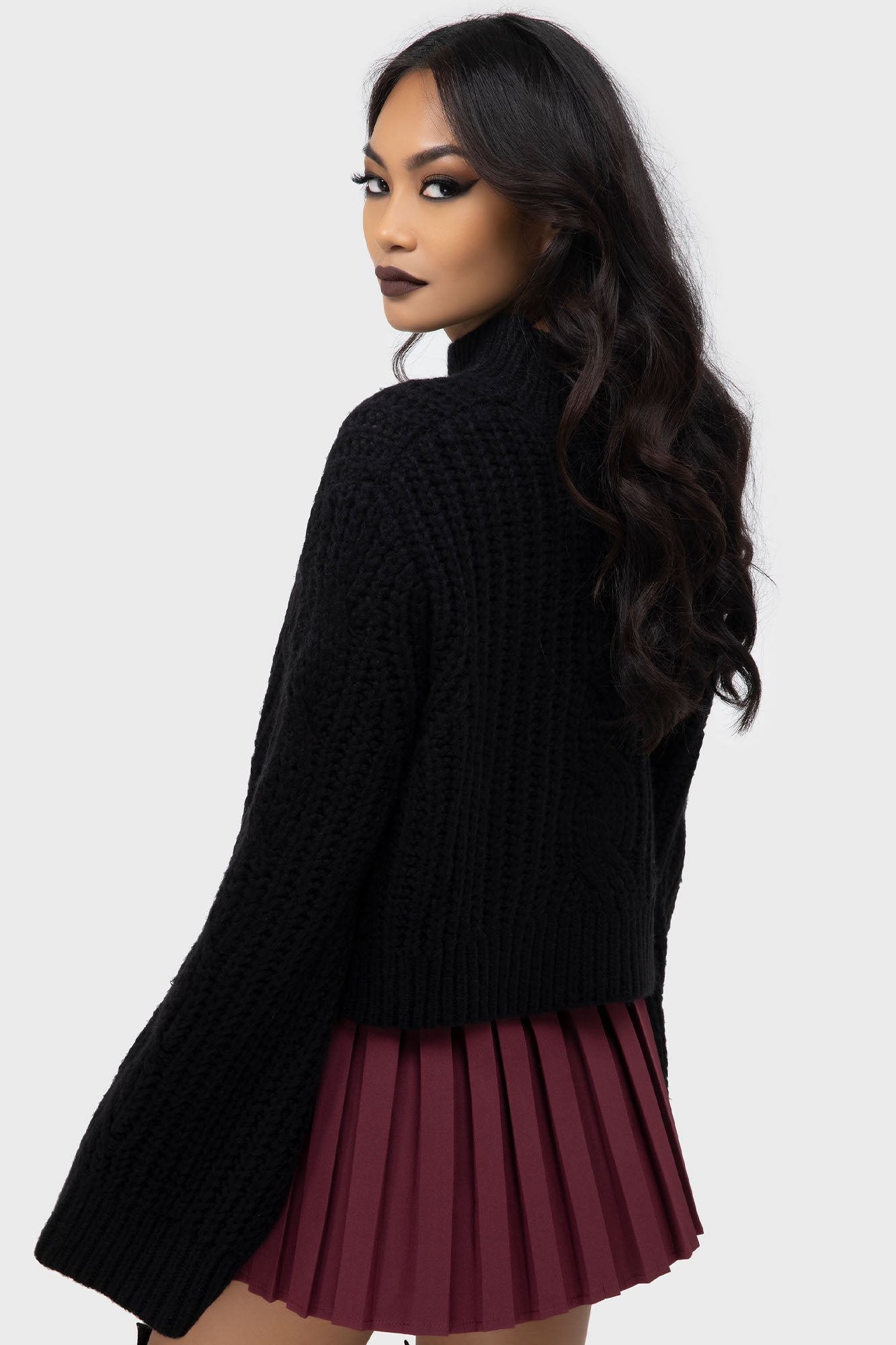 Nightshade's Curse Mini Skirt DARK RED