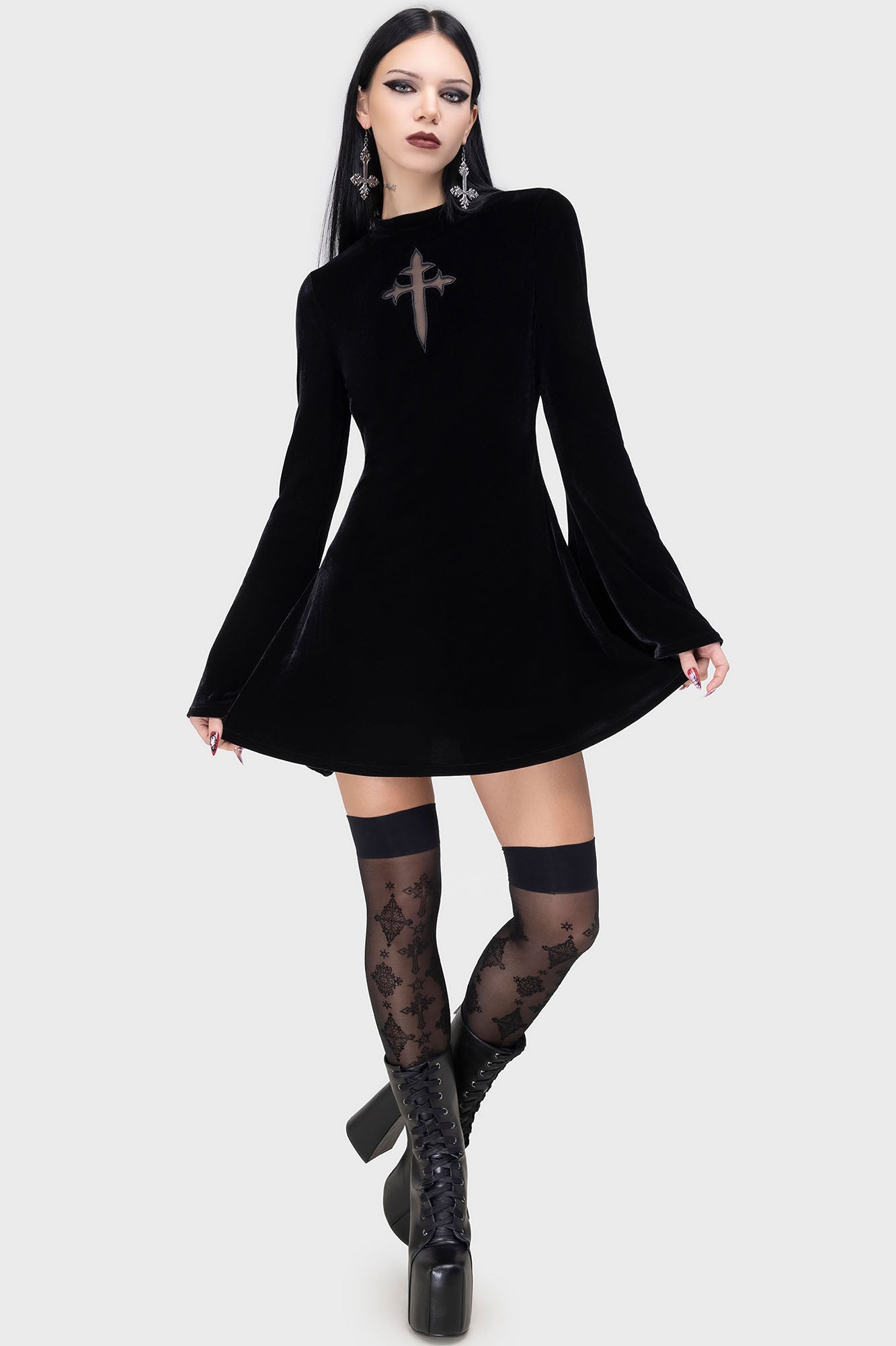 Serenade Of Shadows Mini Dress