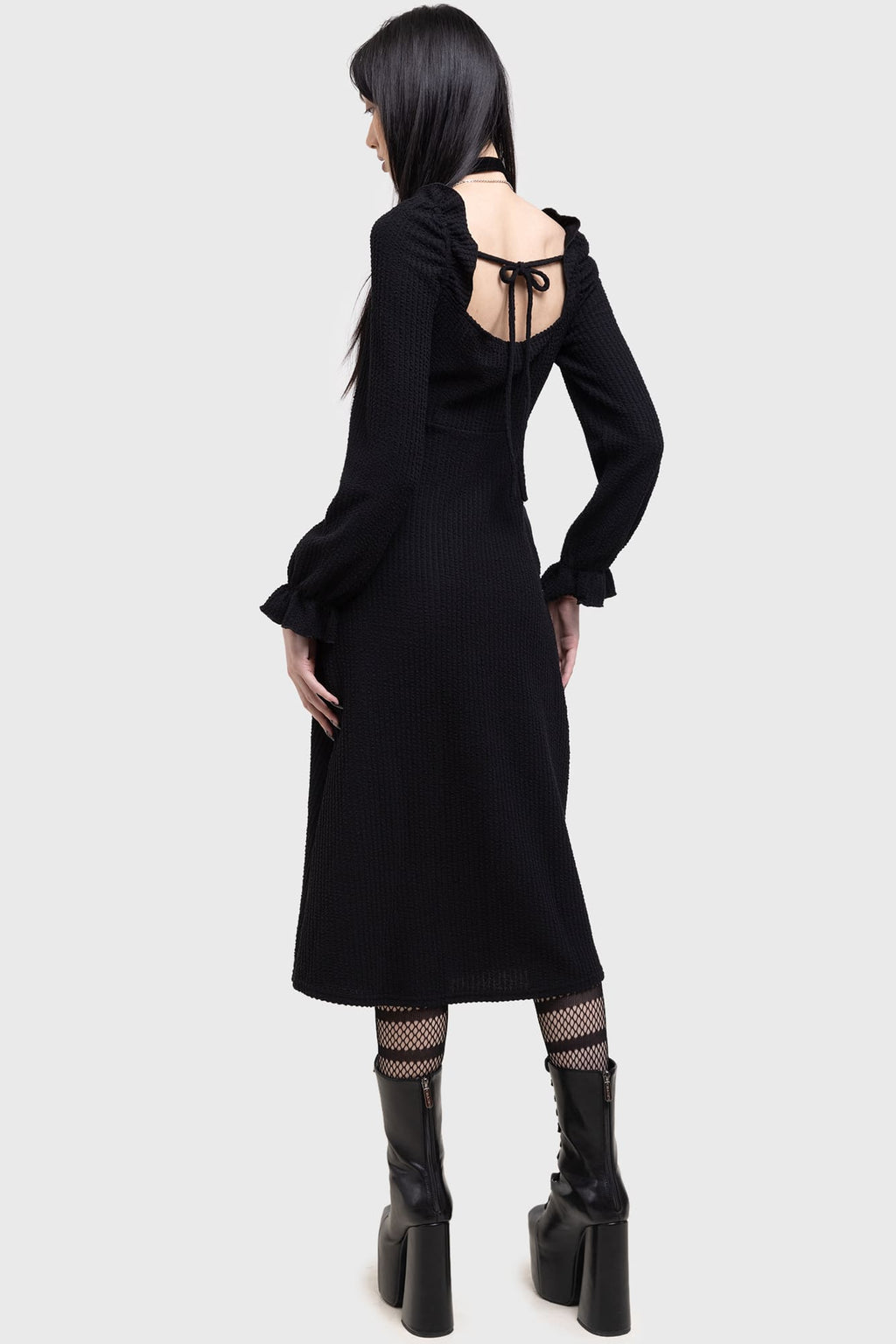 Shadow Weave Midi Dress