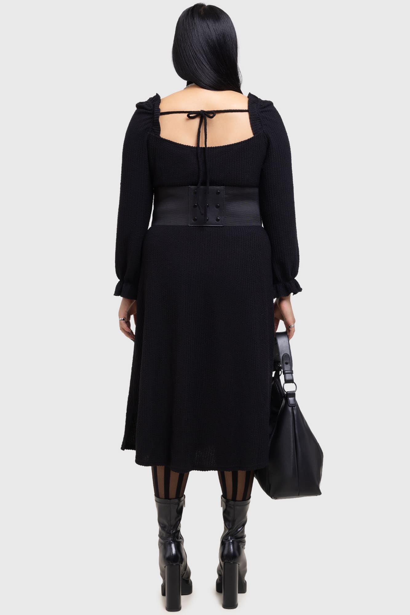 Shadow Weave Midi Dress