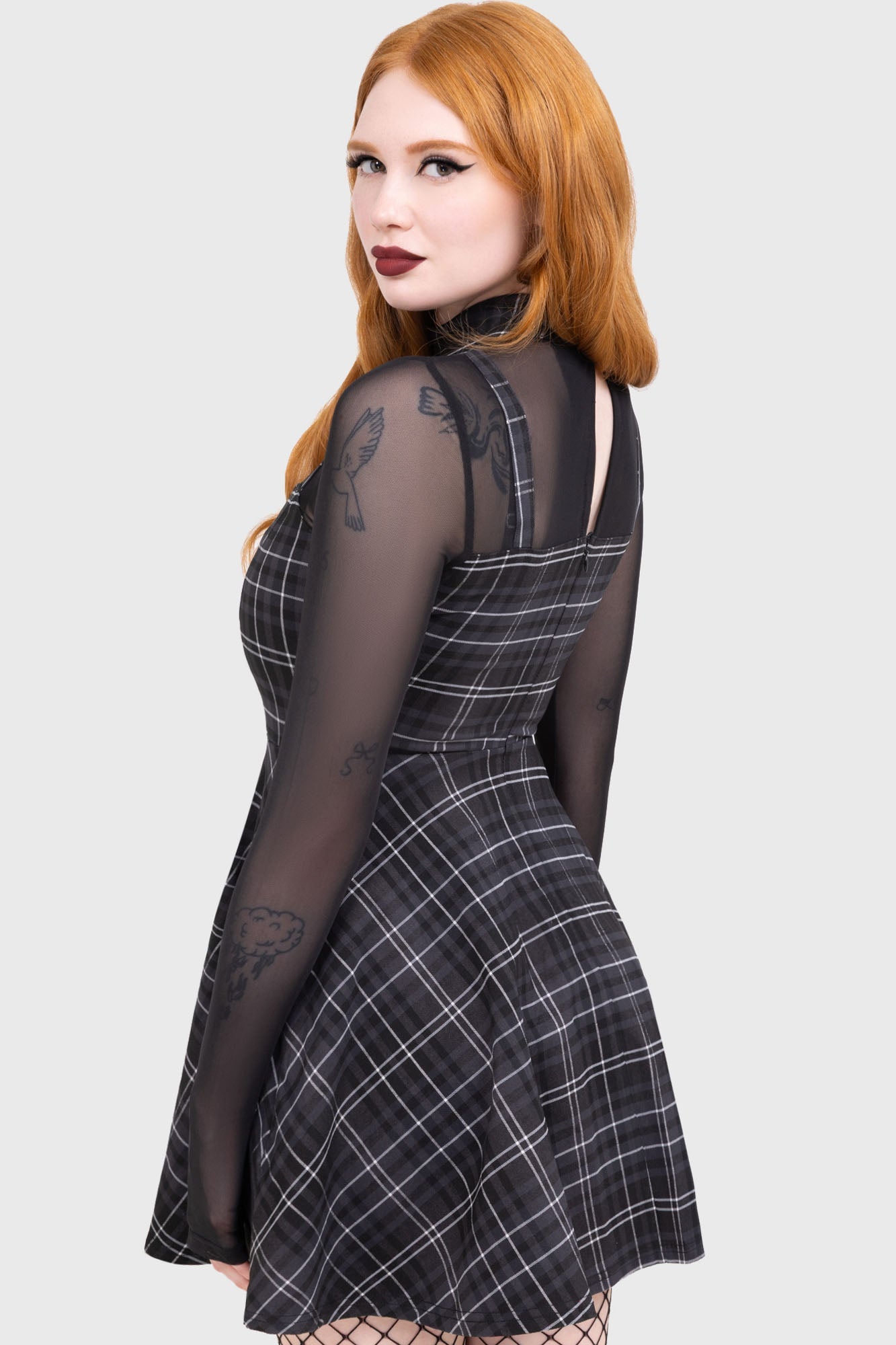 Tartan Riot Dress GREY